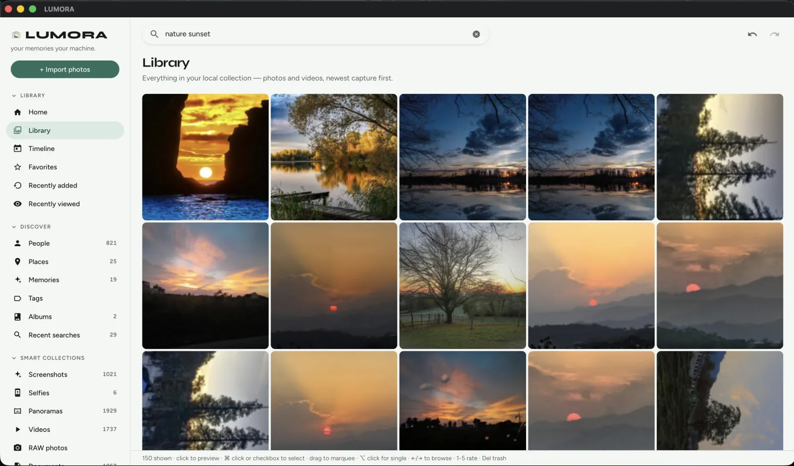 LUMORA search results for “nature sunset”
